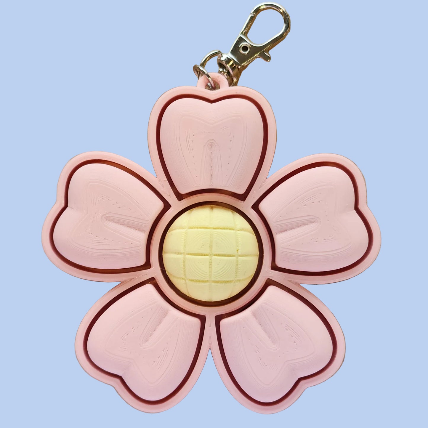 Multi Flower Clicker Keychain
