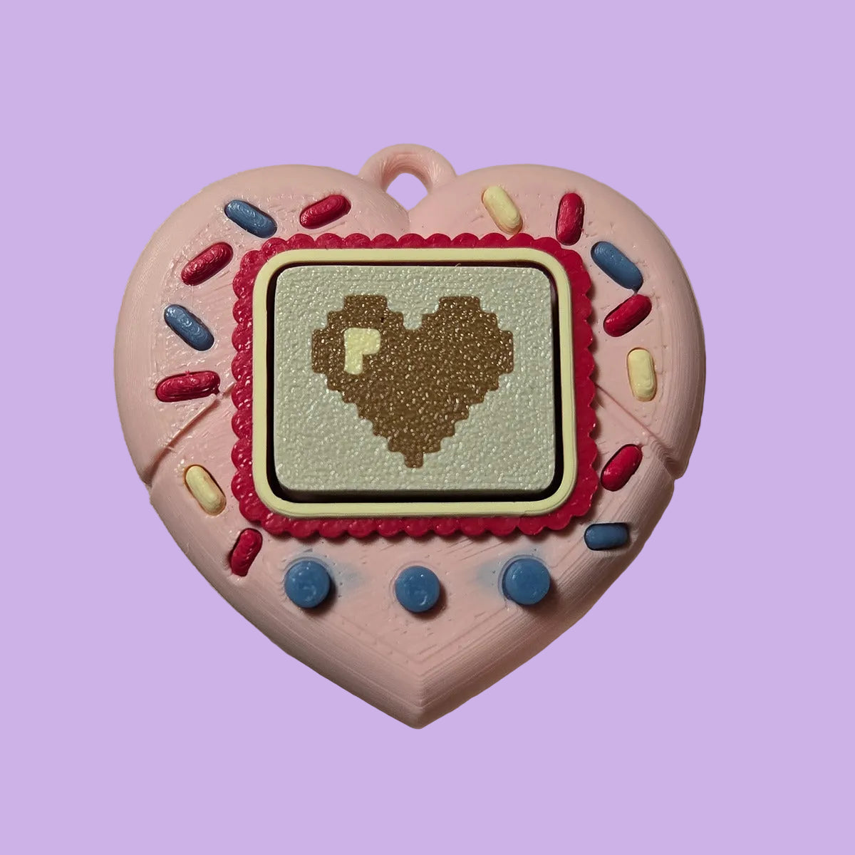 V-Pet Heart Clicker Keychain