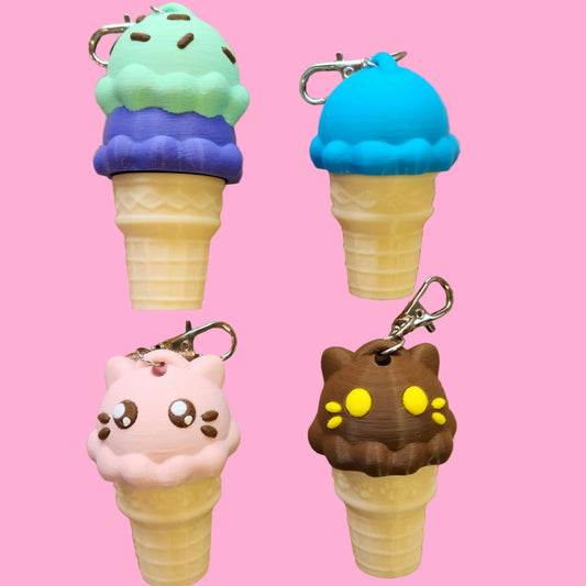 Ice Cream Clicker Keychain