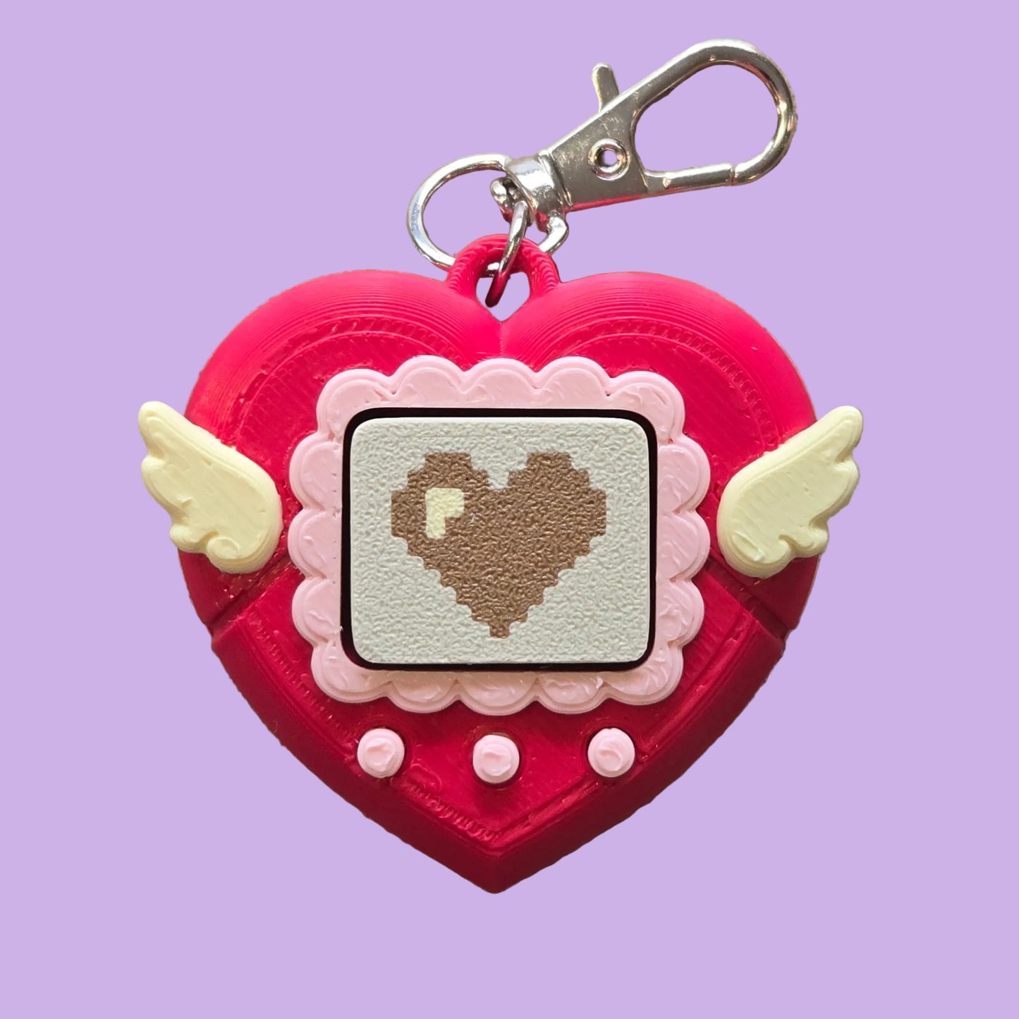 V-Pet Heart Clicker Keychain
