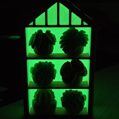 Glow-in-the-dark greenhouse clicker — 3D printed fidget NZ Glow 6 Shelf